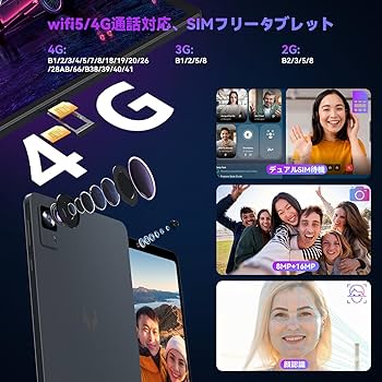 Amazon.co.jp: 6軸ジャイロ搭載 タブレット 8インチ Headwolf